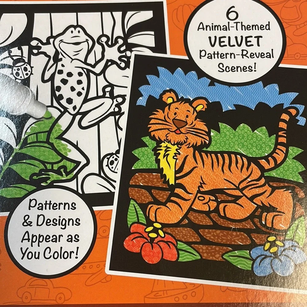 Magic Velvet Book - Animals Pattern-Reveal Pad- Melissa & Doug~(#8838)